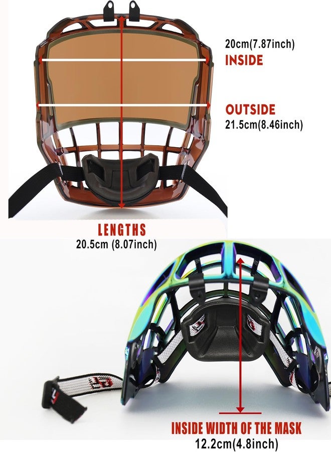 Gy Hockey Full Face Shield Visor Senior Hockey Face Shield Ice Hockey Helmet Visor Adult & Youth, Anti-Scratch/Anti-Fog/Ce Certified（Revo Red） - Image 5