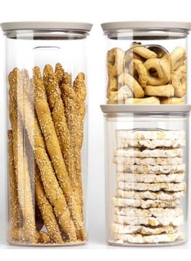 Stefanplast 3-Piece Tosca Round Plastic Jar Set - Image 2