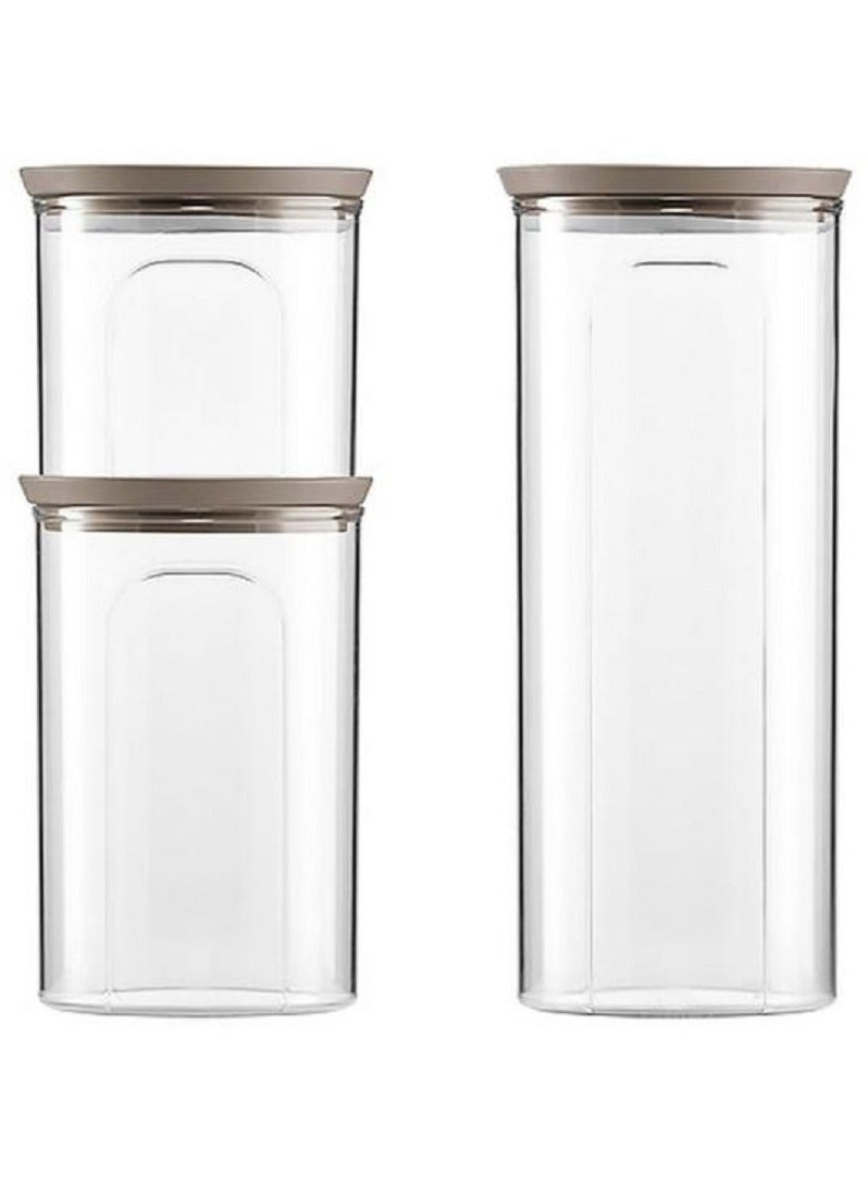 Stefanplast 3-Piece Tosca Round Plastic Jar Set - Image 4