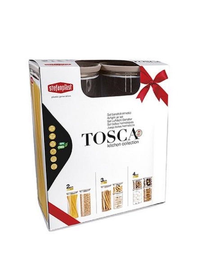 Stefanplast 3-Piece Tosca Round Plastic Jar Set - Image 5