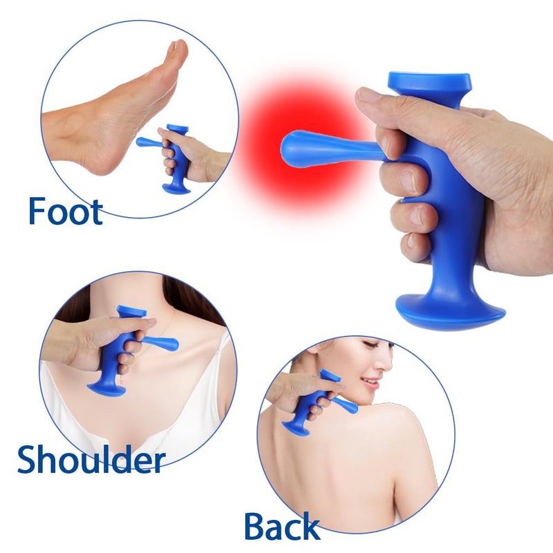Abnaok Manual Trigger Point Massage Tool and Thumb Saver for Full Body Deep Tissue Massage, with 3-Legged Massage Knobs, Stress Relief - Image 5