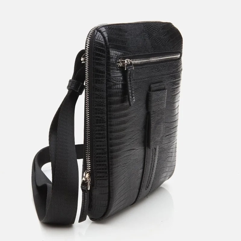 Hotiç 04CAH271430A100 Genuine Leather Black Men's Bag