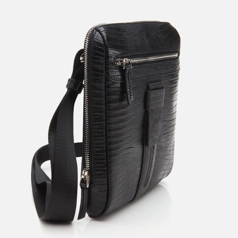 Hotiç 04CAH271430A100 Genuine Leather Black Men's Bag  - Image 2