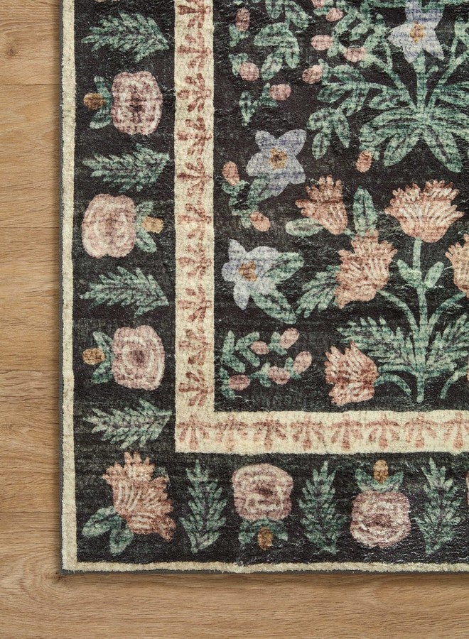 Loloi سجادة أكسنت من مجموعة إيدن من لولوئي - حديقة موغال سوداء 2'-3" x 3'-9" - Image 5