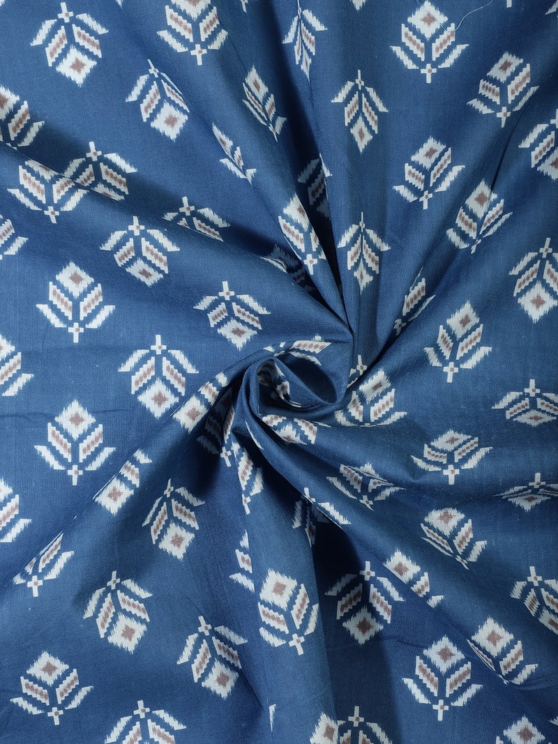 AKS Indigo Blue Ikat Fabric for Crafting - Image 2