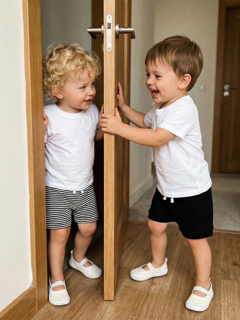 Baby Boys Shorts, Elastic Waist Solid/Stripes Casual Short Summer Bottoms for Daily - Image 4