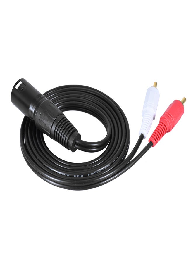 كابل توصيل ستيريو بطول 1.5 متر/5 أقدام، مزود بموصل XLR ذكر واحد وموصلين RCA ذكرين - Image 5