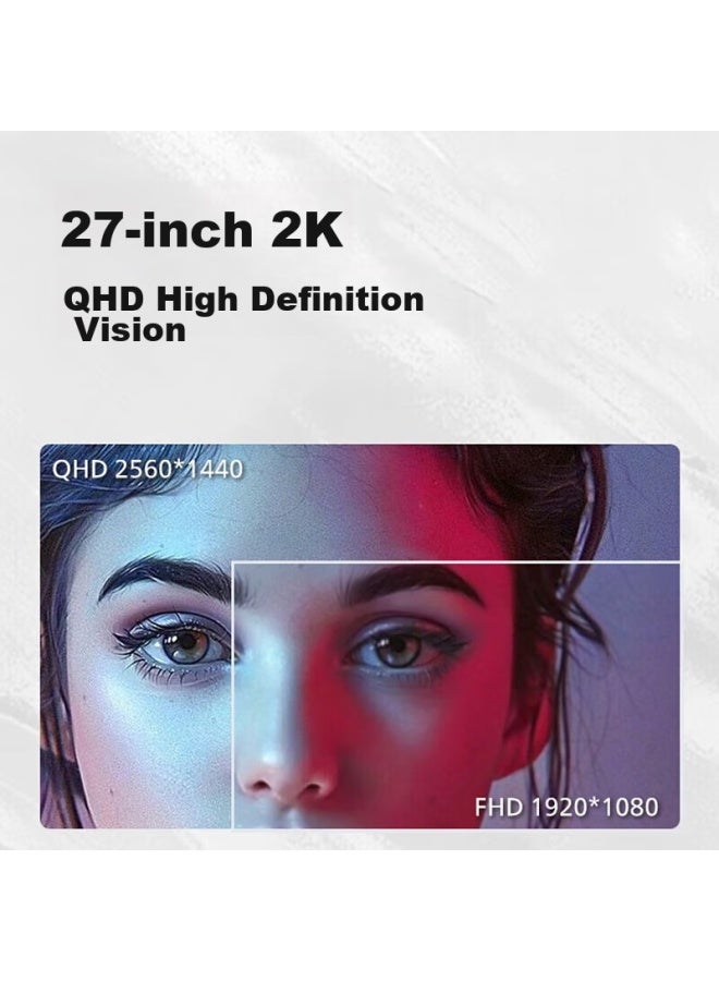 Lecoo 27-inch 2k Ips 100hz Hdr Wide Color Gamut Eye-friendly Low Blue Light Office Home Computer Monitor With Height Adjustable Rotating Stand M2721ql - Image 1