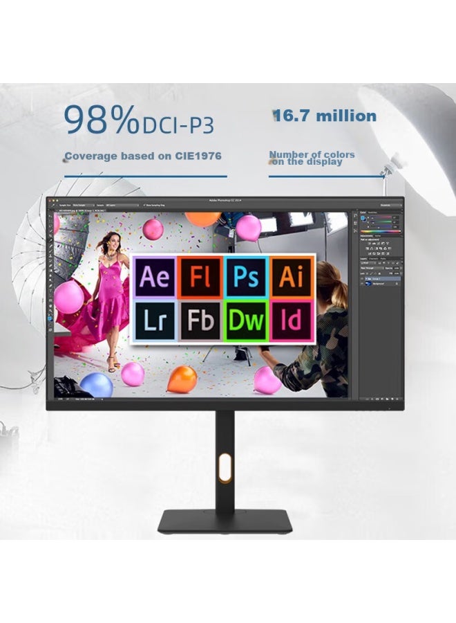 Lecoo 27-inch 2k Ips 100hz Hdr Wide Color Gamut Eye-friendly Low Blue Light Office Home Computer Monitor With Height Adjustable Rotating Stand M2721ql - Image 2