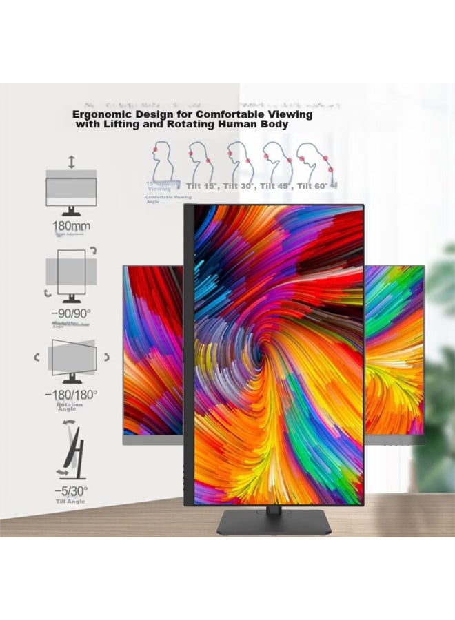 Lecoo 27-inch 2k Ips 100hz Hdr Wide Color Gamut Eye-friendly Low Blue Light Office Home Computer Monitor With Height Adjustable Rotating Stand M2721ql - Image 3