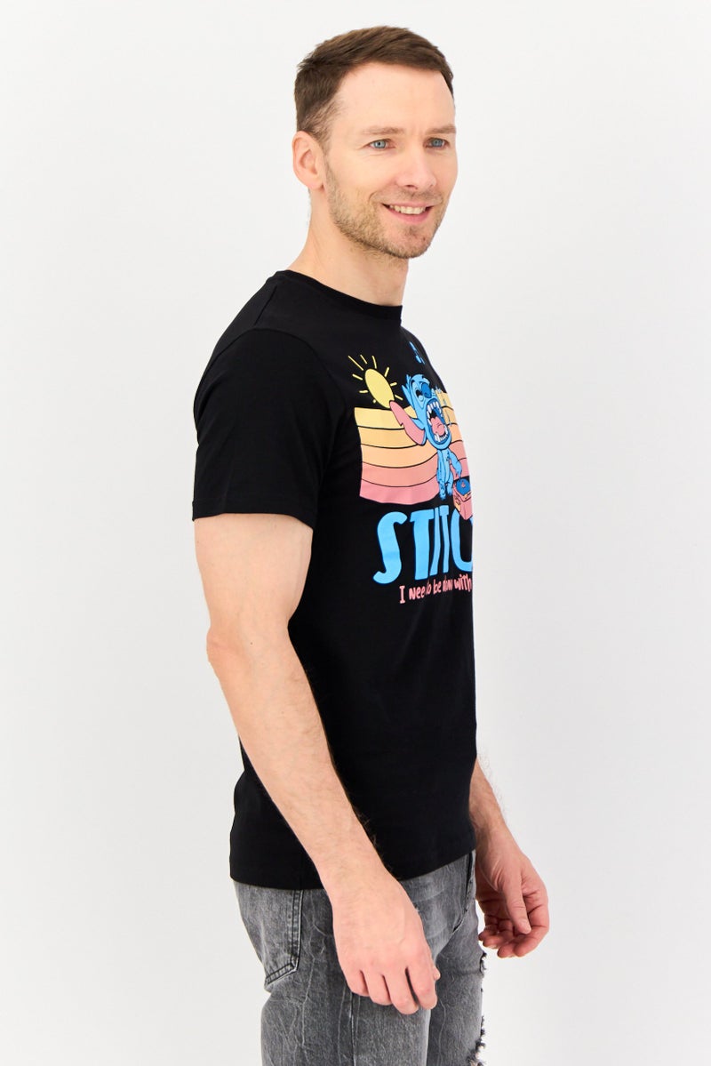 Funko تي شيرت رجالي بأكمام قصيرة وياقة دائرية بطباعة جرافيك، أسود - Image 4