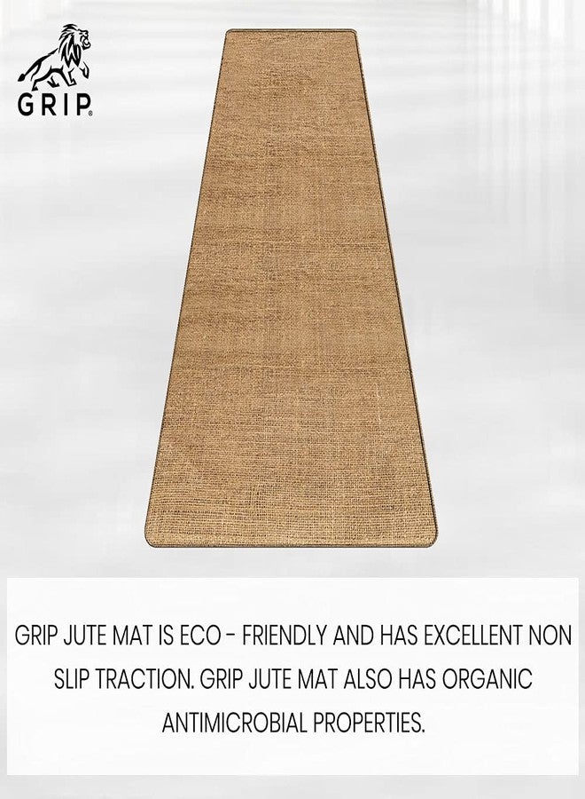 جريب سجادات يوغا من الجوت من GRIP® | 24 × 72 بوصة | سمك 5 مم | صديقة للبيئة | ممتازة | مانعة للانزلاق | توفر ثباتًا مع خصائص عضوية مضادة للميكروبات. - Image 5