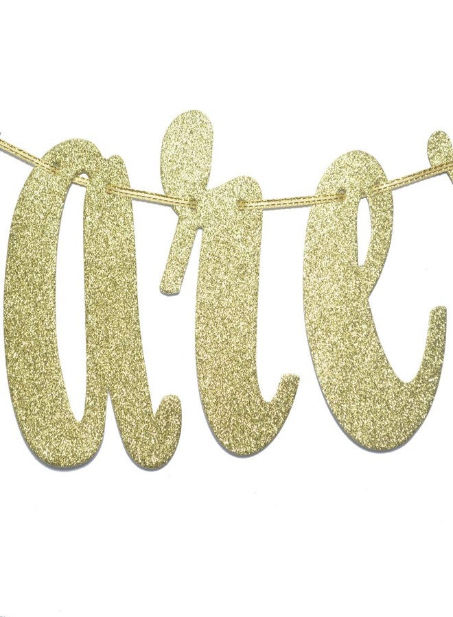 FOZEE We Are One with Crown Gold Glitter Banner for Twins' 1st Birthday Party Decorations(Gold) - Image 3