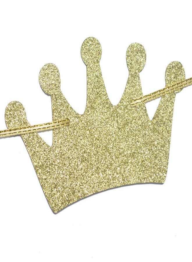FOZEE We Are One with Crown Gold Glitter Banner for Twins' 1st Birthday Party Decorations(Gold) - Image 5