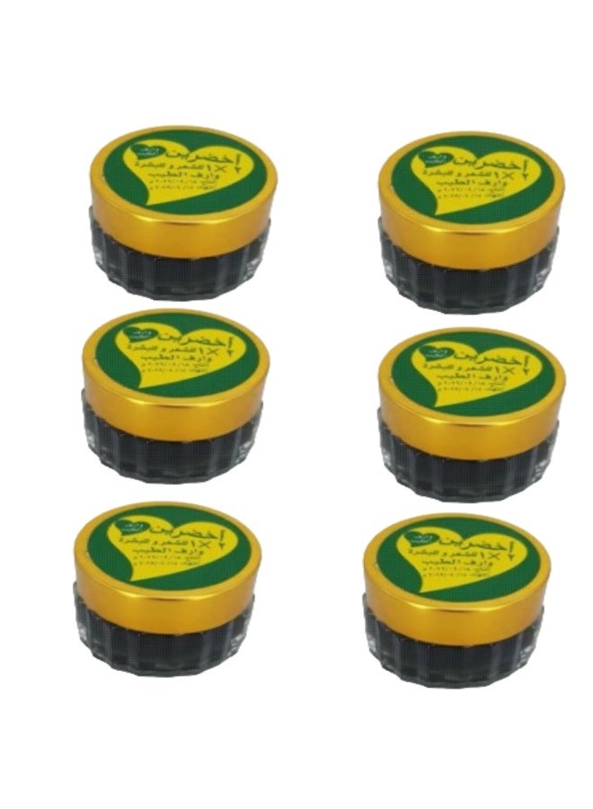 A set of perfumed body and hair fragrances, green, 12 grams, 6 pieces - Image 1