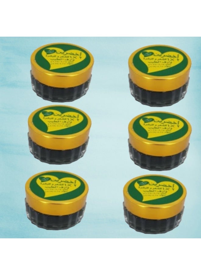 A set of perfumed body and hair fragrances, green, 12 grams, 6 pieces - Image 2