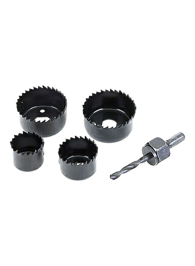 Tactix 5-Piece Hole Saw Cutter Set Black 12.6 x 3.2 x 18.8 cm 440695