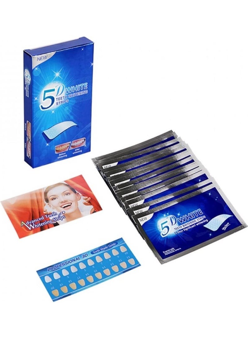 5دي شرائط تبييض الأسنان  لا تحتوي على مواد ضارة للاستخدام المنزلي الفعال، 15 كيس، 30 قطعة - Image 2