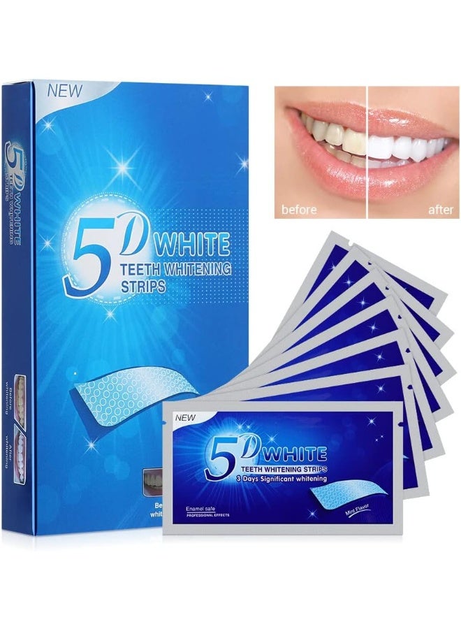 5دي شرائط تبييض الأسنان  لا تحتوي على مواد ضارة للاستخدام المنزلي الفعال، 15 كيس، 30 قطعة - Image 3