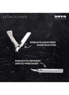 DOVO DOVO Silver Shavette Satin Finish Straight Razor Set, Black  - Image 3