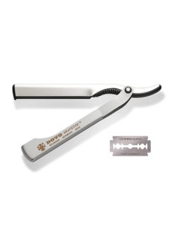 DOVO DOVO Silver Shavette Satin Finish Straight Razor Set, Black  - Image 1