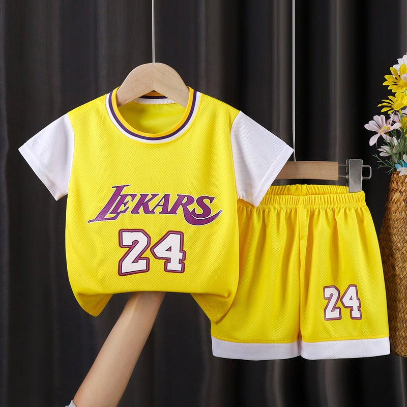 Summer Children'S Sports Uniform Set Boys' Sleeveless Baby Basketball Uniform Vest Shorts Performance Clothing For Young Children - Image 1