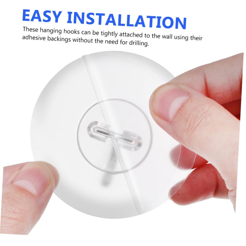 Frosted Sticky Hooks 12 Pack Heavy Duty Wall Mount For Kitchen Bathroom Bedroom - Image 5