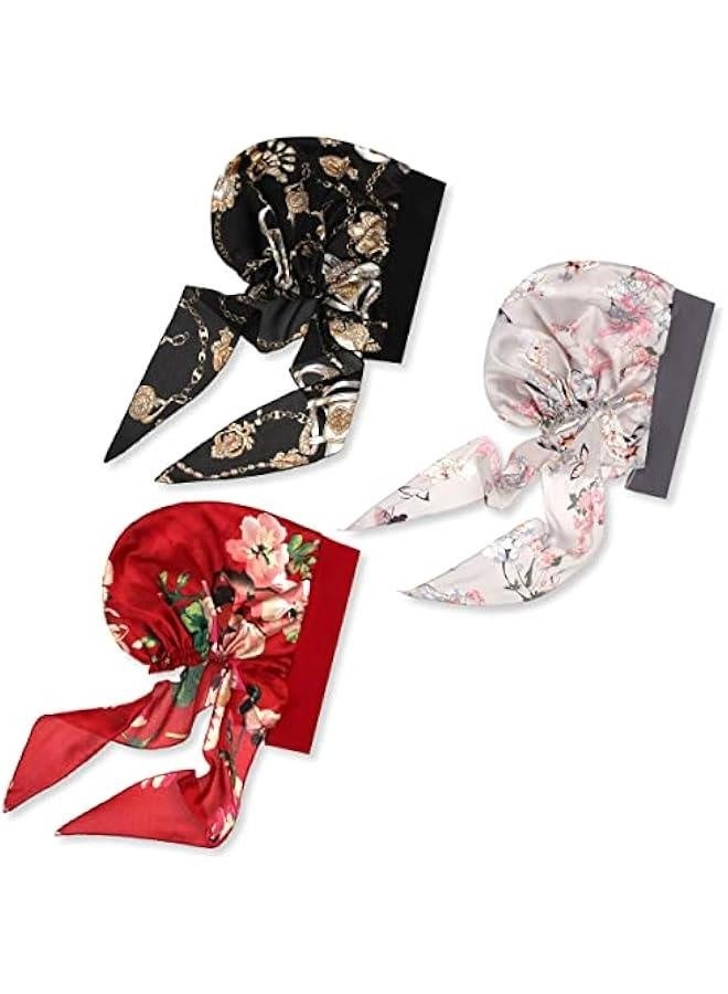 3Pcs Women's Pre Tied Head Scarves,Chemo Cancer Headscarf Beanies Hair Cover Headwrap Caps(one Size,Mix Color)  - Image 1