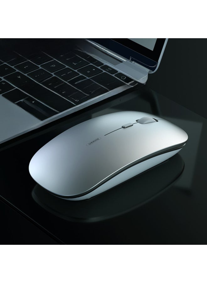 Generic - Bluetooth Wireless Mouse Rechargeable Mute Silent Notebook Desktop Home Office Game Unlimited 2.4g Mouse-Specifications:[Bluetooth Dual Template/2.4g + Bluetooth] Business Black-Mute Button-DPI Adjustment-Intelligent Sleep - Image 1