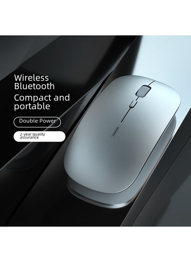 Generic - Bluetooth Wireless Mouse Rechargeable Mute Silent Notebook Desktop Home Office Game Unlimited 2.4g Mouse-Specifications:[Bluetooth Dual Template/2.4g + Bluetooth] Business Black-Mute Button-DPI Adjustment-Intelligent Sleep - Image 1