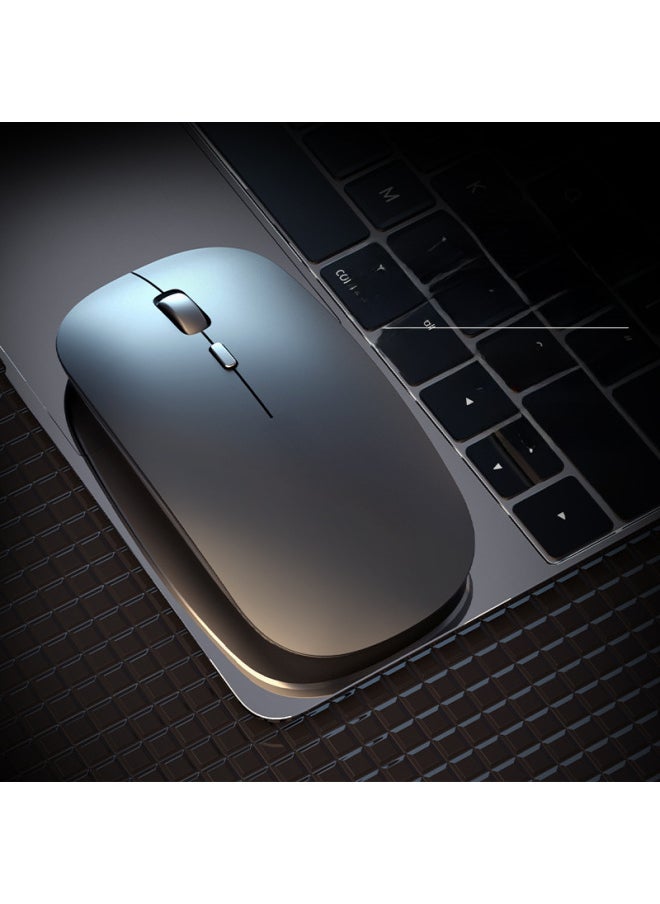 Generic - Bluetooth Wireless Mouse Rechargeable Mute Silent Notebook Desktop Home Office Game Unlimited 2.4g Mouse-Specifications:[Bluetooth Dual Template/2.4g + Bluetooth] Business Black-Mute Button-DPI Adjustment-Intelligent Sleep - Image 1