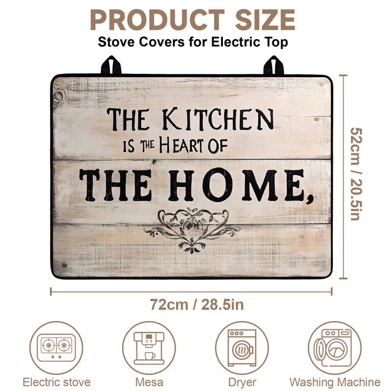 AOHMPT Stove Top Cover for Electric Stoves AllinOne HeatResistant Protector Mat NonSlip Kitchen Counter Mat 28x20 - Image 3