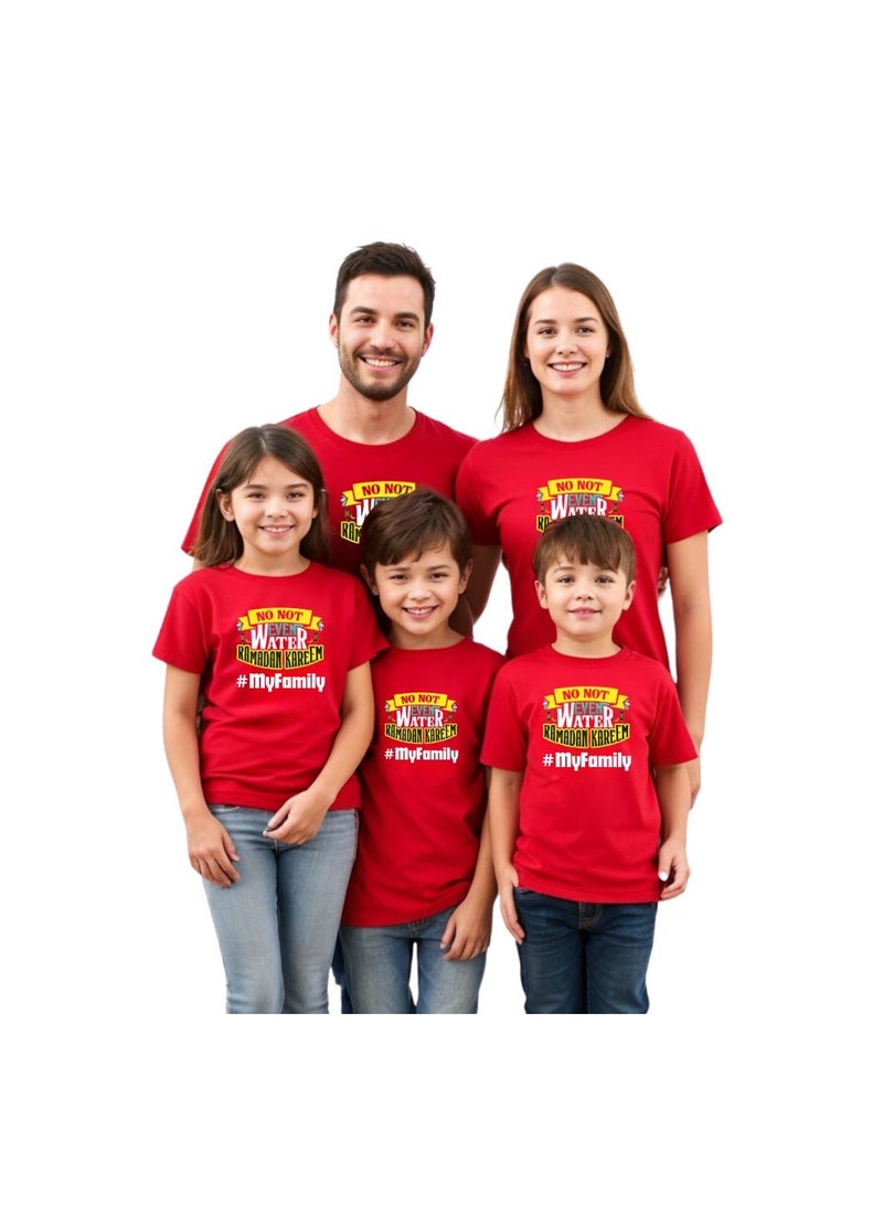 PRINTSHOP4ME Ramadan Family Matching T-Shirts For Men,Women And Kids–Festive Eid Mubarak Short Sleeve Round Neck Cotton T-Shirts–Perfect For Ramadan - Image 1