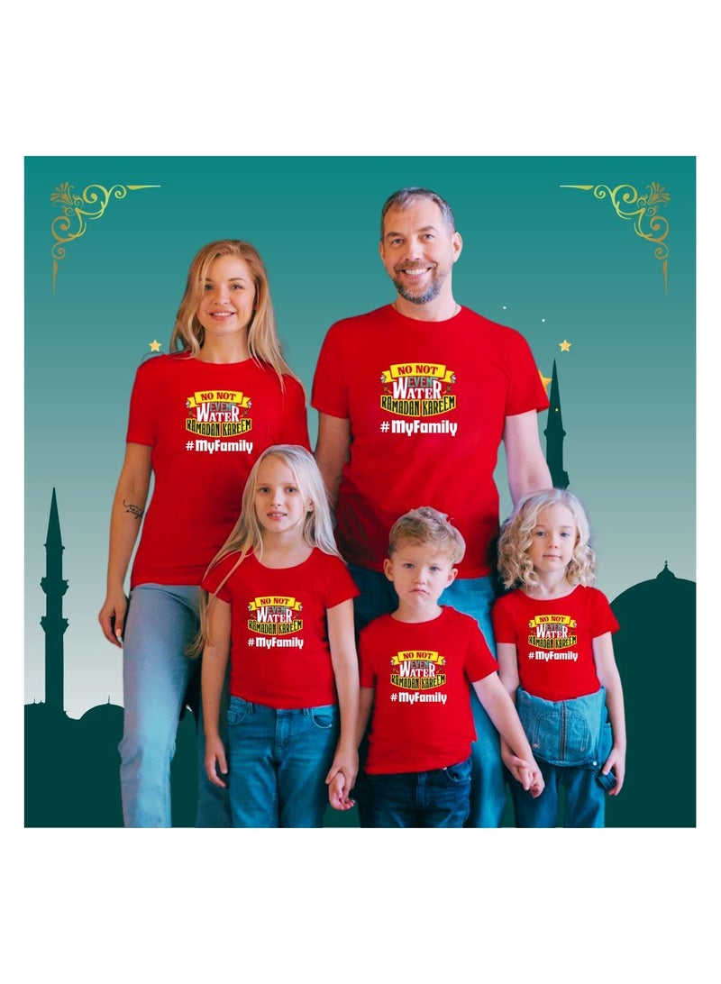 PRINTSHOP4ME Ramadan Family Matching T-Shirts For Men,Women And Kids–Festive Eid Mubarak Short Sleeve Round Neck Cotton T-Shirts–Perfect For Ramadan - Image 3