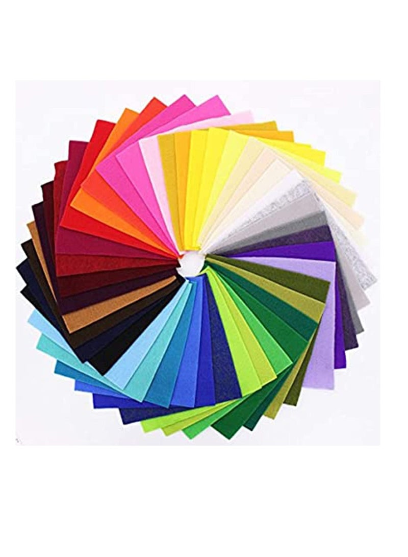 SOLARAE Felt Fabric Sheets, Arts Crafts Assorted Colors Squares Textile Fabrics DIY Craftwork for Felt Flowers Felt Coasters Felt Jewelry Felt Stickers 40pcs - Image 2