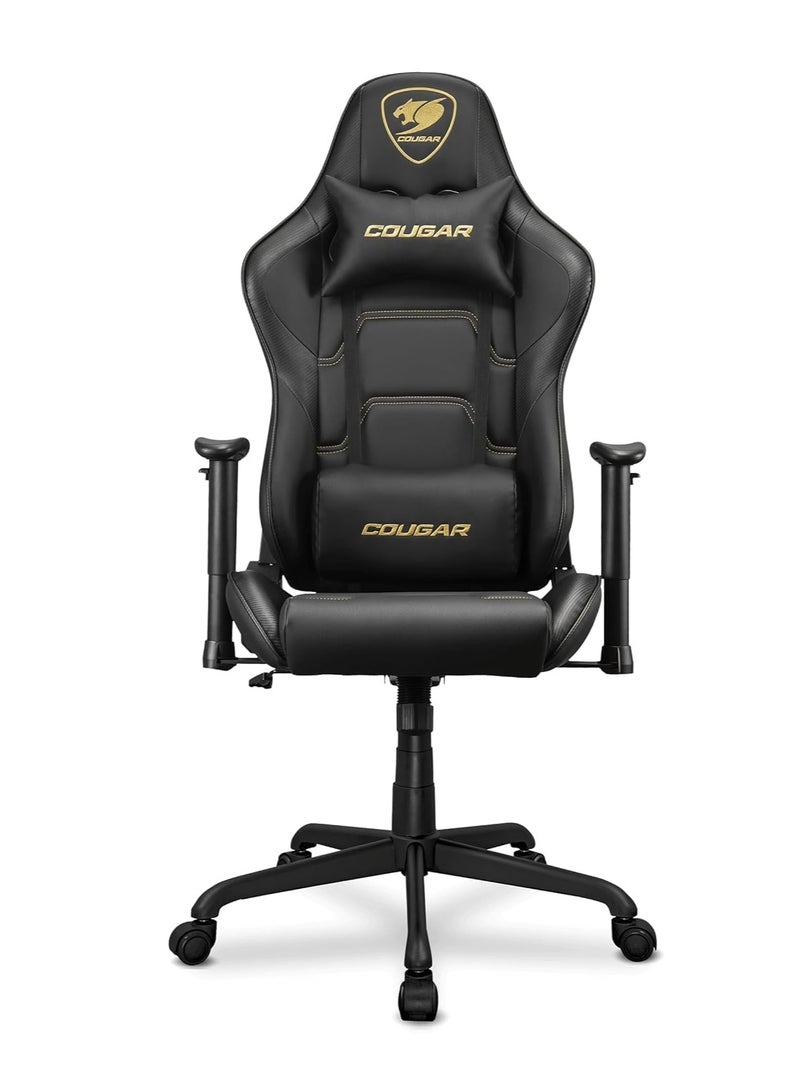 كوجار كرسي ألعاب Cougar Armor Elite Royal – أسود، تصميم مريح، دعم للرقبة والظهر، مساند قابلة للتعديل، جلد فاخر وقاعدة قوية بعجلات - Image 2