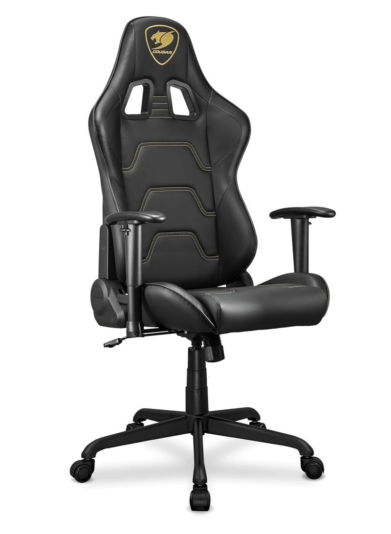 كوجار كرسي ألعاب Cougar Armor Elite Royal – أسود، تصميم مريح، دعم للرقبة والظهر، مساند قابلة للتعديل، جلد فاخر وقاعدة قوية بعجلات - Image 3