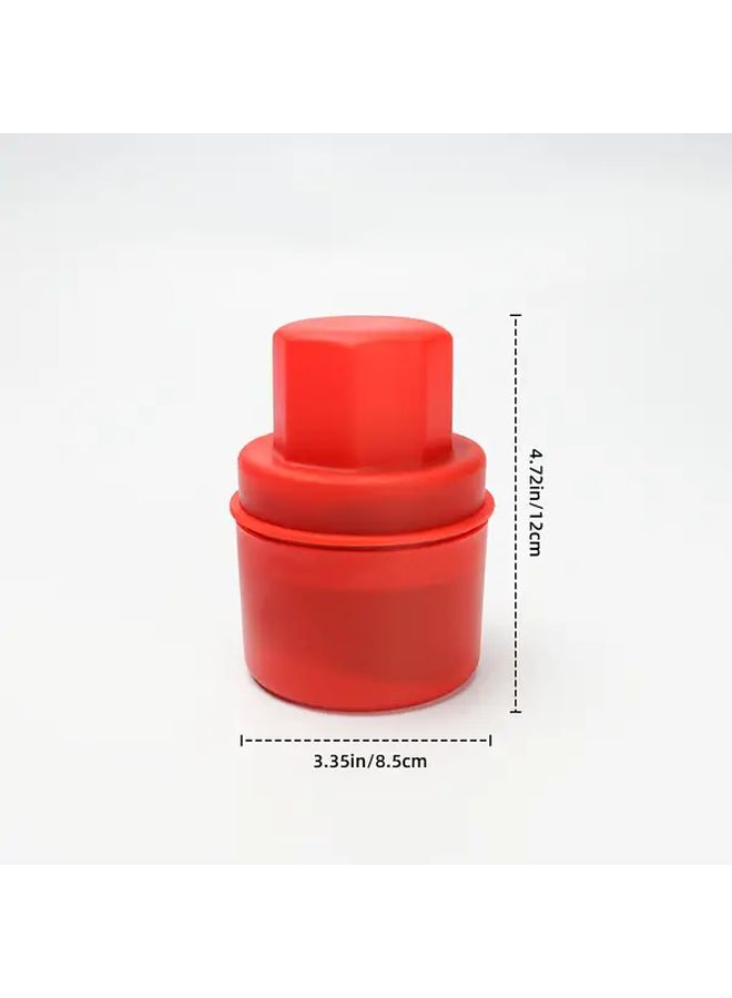 Red Curved Sponge Car Tire Polishing Wax Handheld Tool Scratch Removal Glossy Finish - Image 3