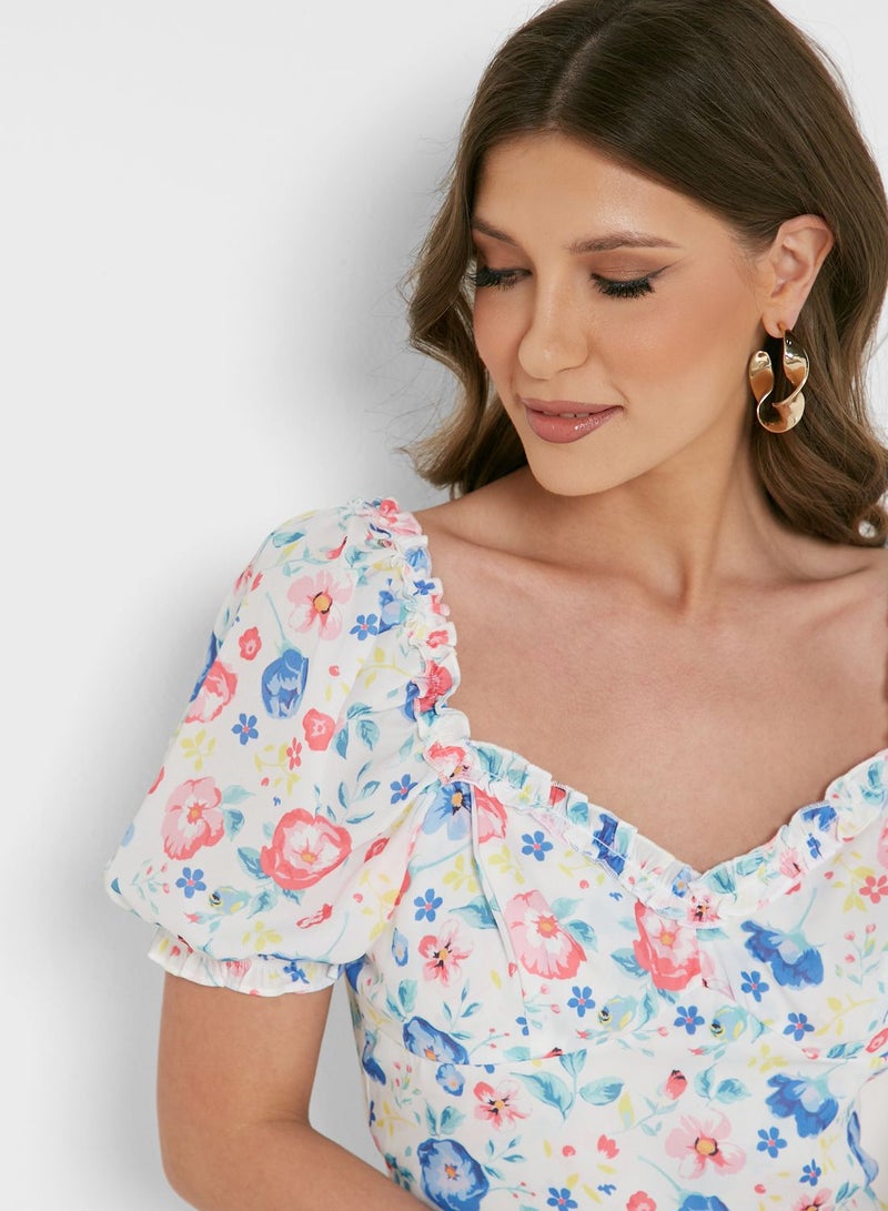 boohoo Floral Print Playsuit - Image 3