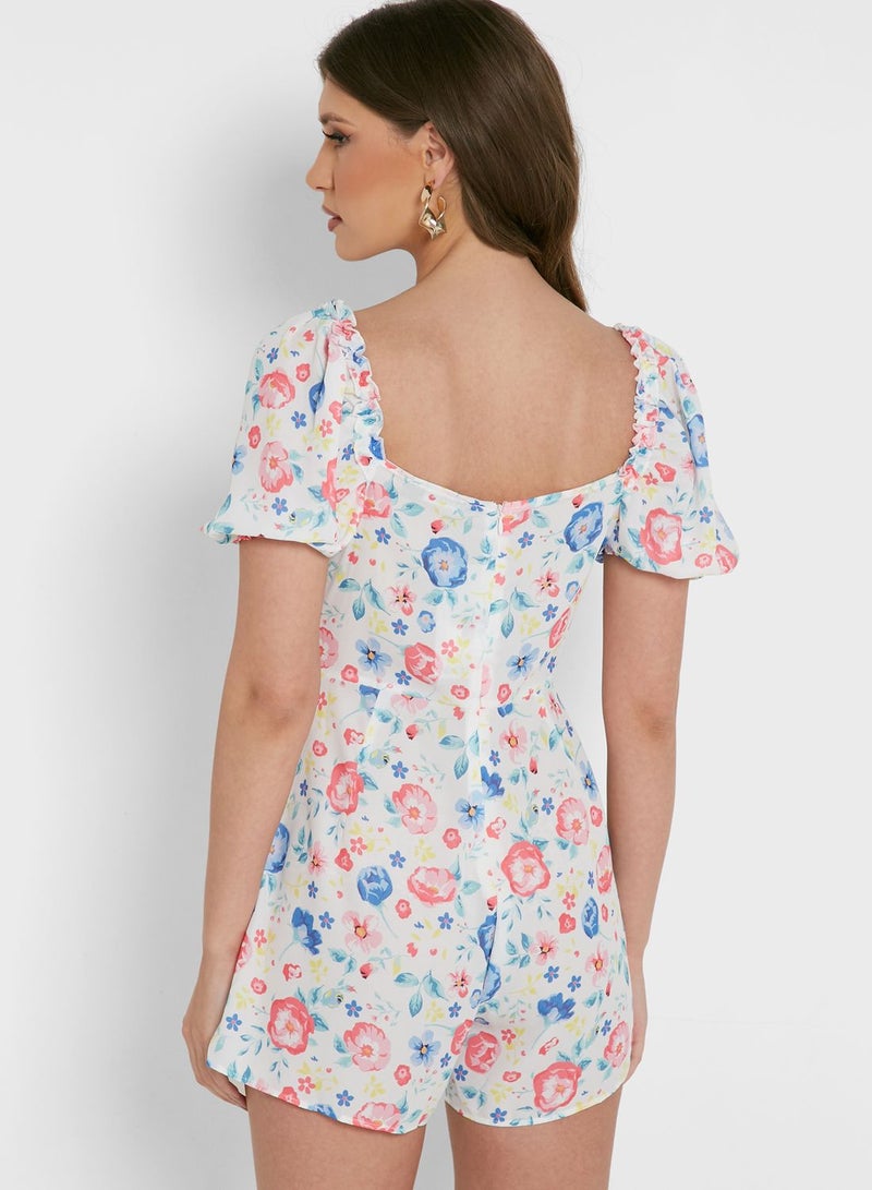 boohoo Floral Print Playsuit - Image 2