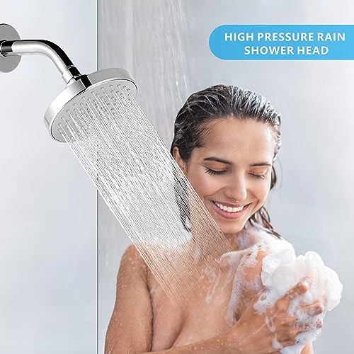 Nuodan High Pressure Shower Head - 4.7“ Powerful Bathroom Pressure Boosting Rain Showerhead - Perfect Universal Replacement for Rainfall Shower Heads (Chrome) - Image 3