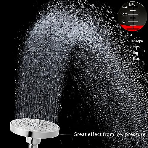 Nuodan High Pressure Shower Head - 4.7“ Powerful Bathroom Pressure Boosting Rain Showerhead - Perfect Universal Replacement for Rainfall Shower Heads (Chrome) - Image 2
