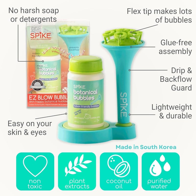 Spike Innobaby Bubble Blower with Mess Free Botanical Bubbles and Dipping Tray - Magic Wand Blows Oodles of Bubbles Without The Mess - Recommended for Speech, Visual & Motor Development - Image 4