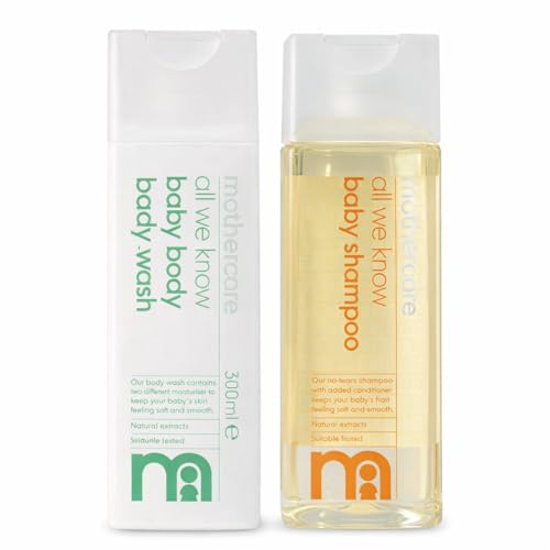 Mothercare All We Know Baby Body Wash and Shampoo (300/300 Ml) - Image 1