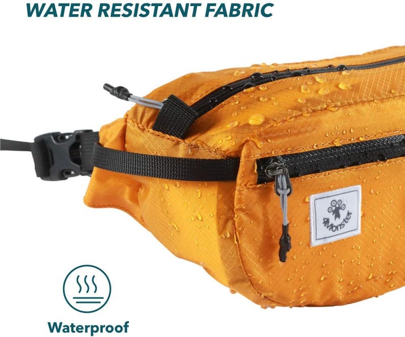 4Monster Hiking Waist Packs Portable,Water Resistant Fanny Bag with Adjustable Strap,Lightweight Crossbody Chest Bag Slim Bag - Image 4