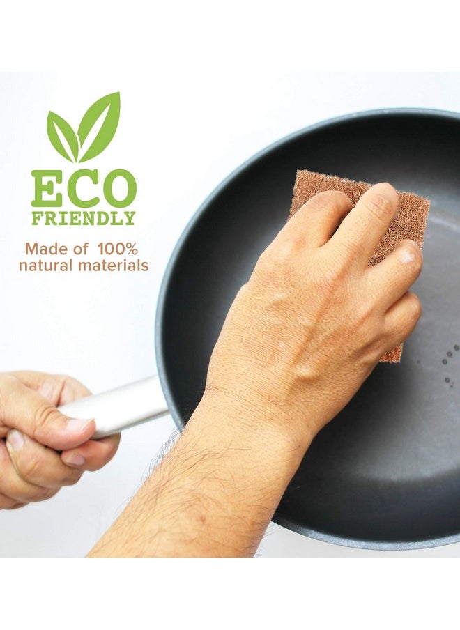 SCRUBIT - Natural Scouring Pads (12 Pack) Eco Friendly Scrubbing Pads For Kitchen Cleaning Dishes And Pots Non Scratch Kitchen Scrubbers 100% Natural Sisal Fibers - Image 1