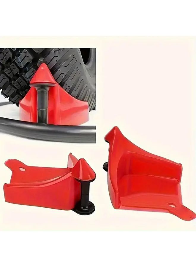 4 Pcs Red Car Tire Wheel Hose Chock Set Detailing Tool Prevents Hose Damage - Image 3