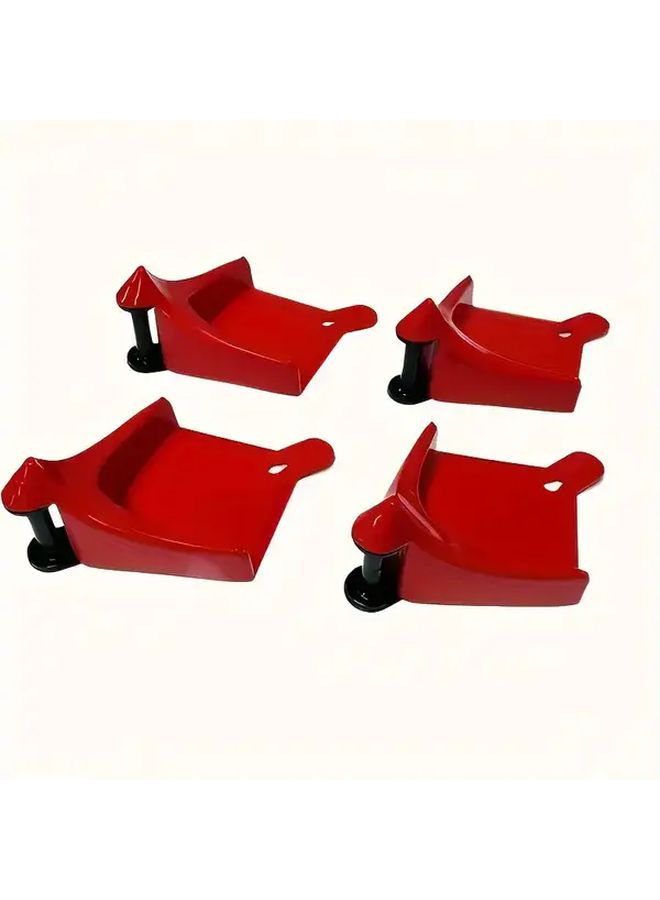 4 Pcs Red Car Tire Wheel Hose Chock Set Detailing Tool Prevents Hose Damage - Image 1