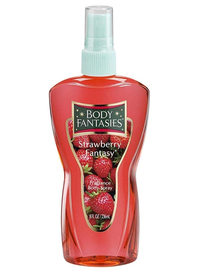 BODY FANTASIES Body Fantasies Strawberry Fantasy Body Spray, 236ml 