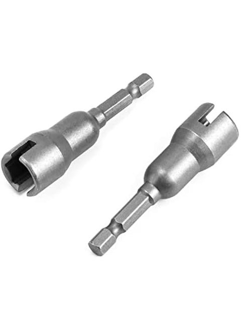 Wing Nut Driver, 2 Pack, Power Wing Nut Drill Bit Socket Tool with 1/4 Quick Connect Hex Shank, for Panel Wing Nuts, Screws Eye C Hook